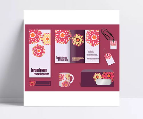 绚丽花朵企业vi图片 矢量素材,广告设计,vi设计,吊牌,工作牌,杯子,纸巾盒,三折页传单,dm单,展架,公司vi模板,vis识别系统,企业vi设计 永恒的蔚蓝