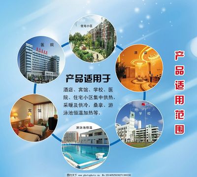 空气能适用范围展板图片,中科福德 中国 著名 品牌-